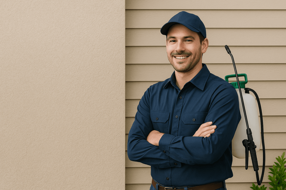 Pest & Termite Control in Moreno Valley, CA experts working on a home.